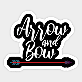 Archery arrow and bow Sticker